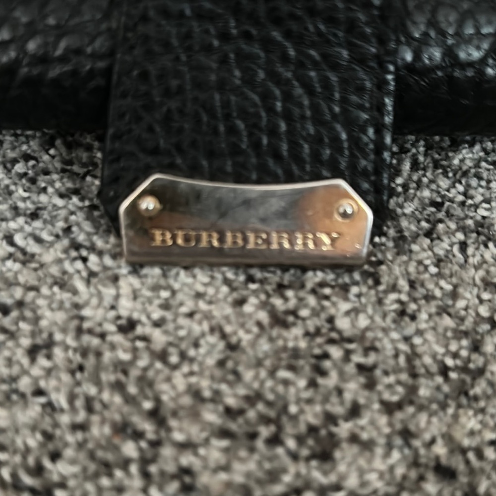 Burberry Black Textured Leather Satchel - Picture 13 of 16
